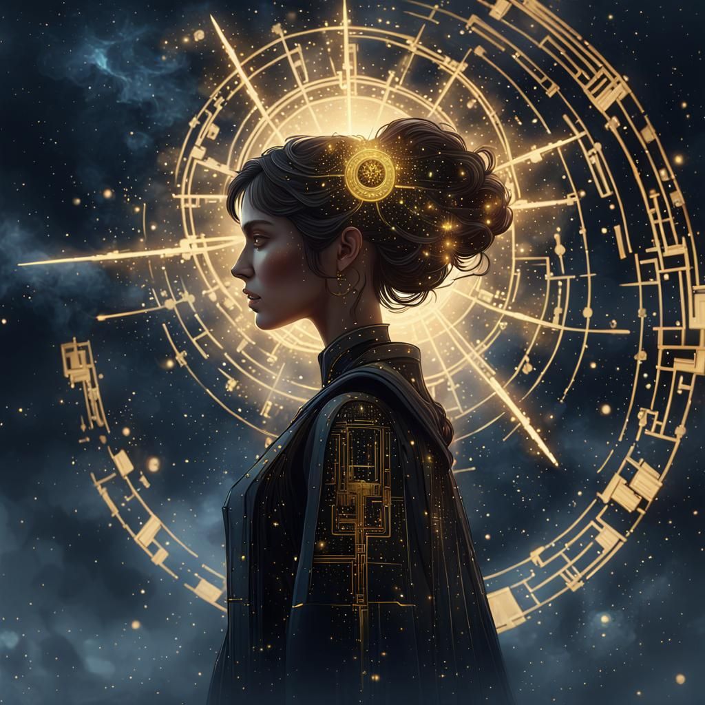 A prominent Virgo constellation shimmering brightly