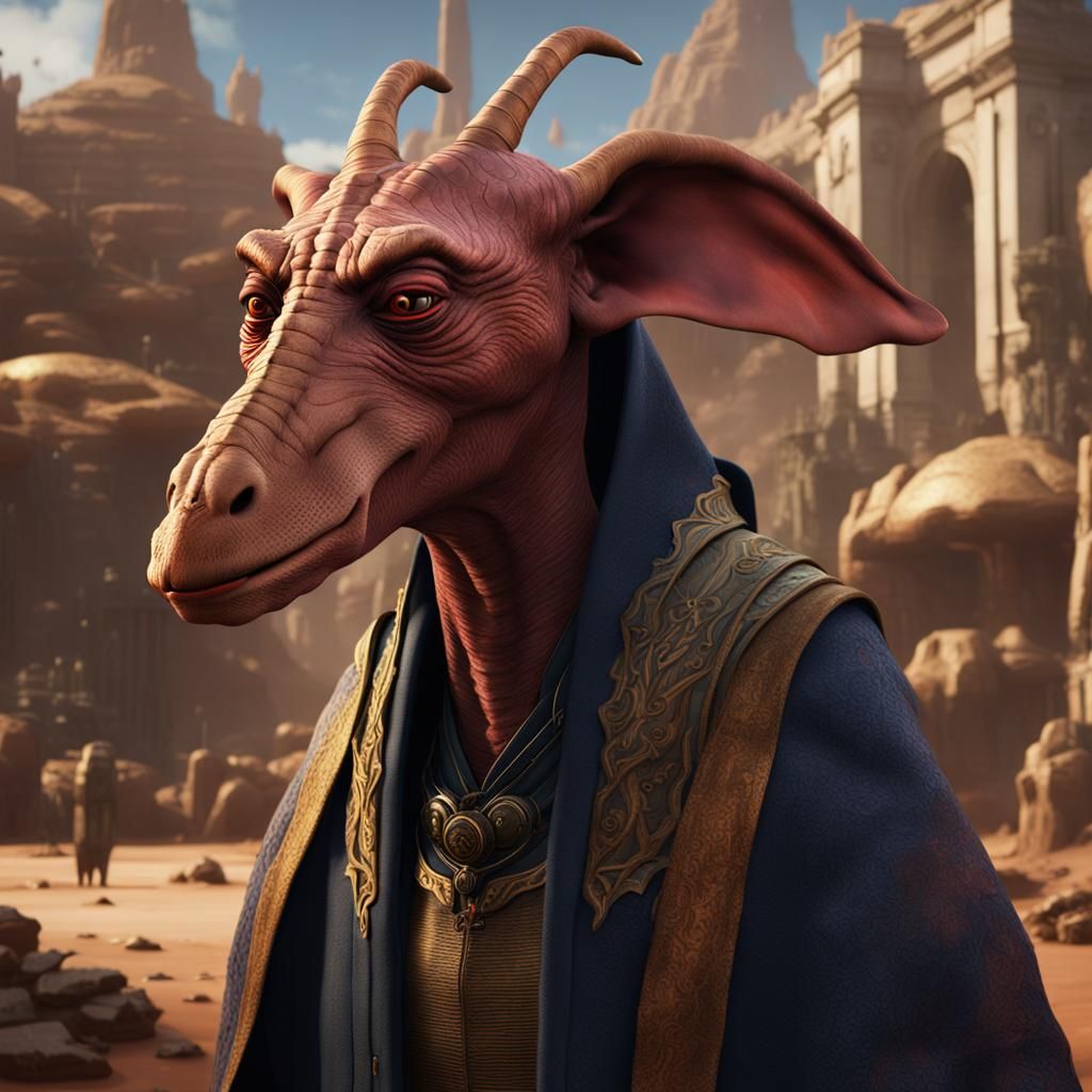 Jar Jar Binks as Zsa Zsa Gabor: Fantasy Art