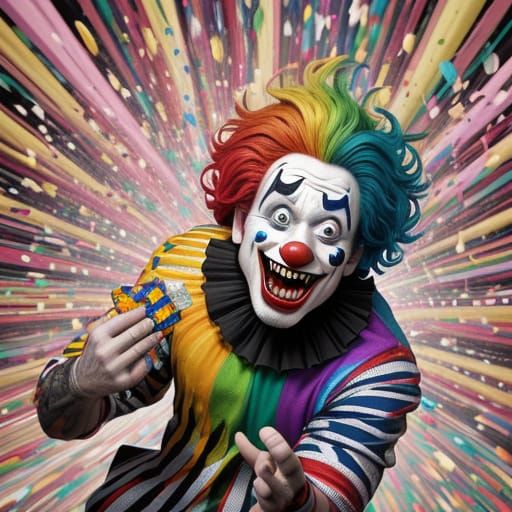 Slapstick Comedy Chaos: Comedians in Splash Art Style