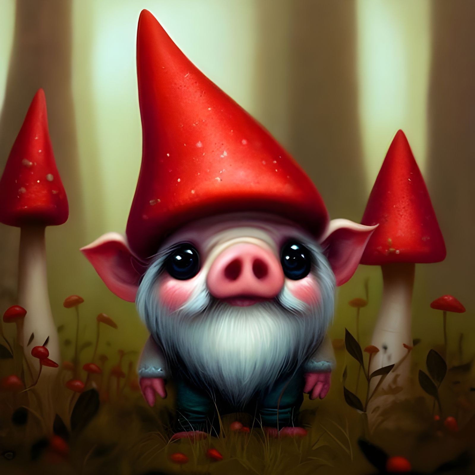 Mini gnome troll with pig nose
