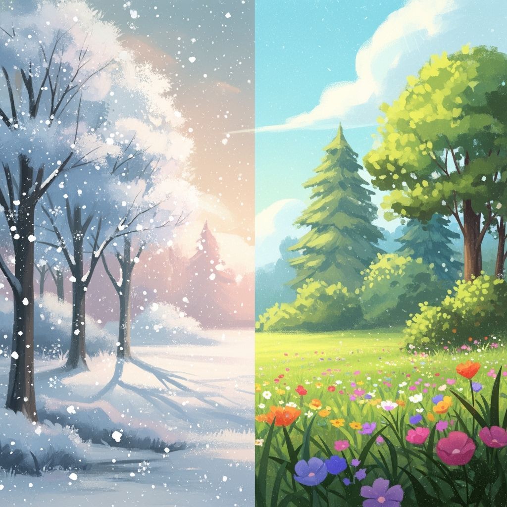 Dual Seasons: Winter Meets Summer in Pastel Hues