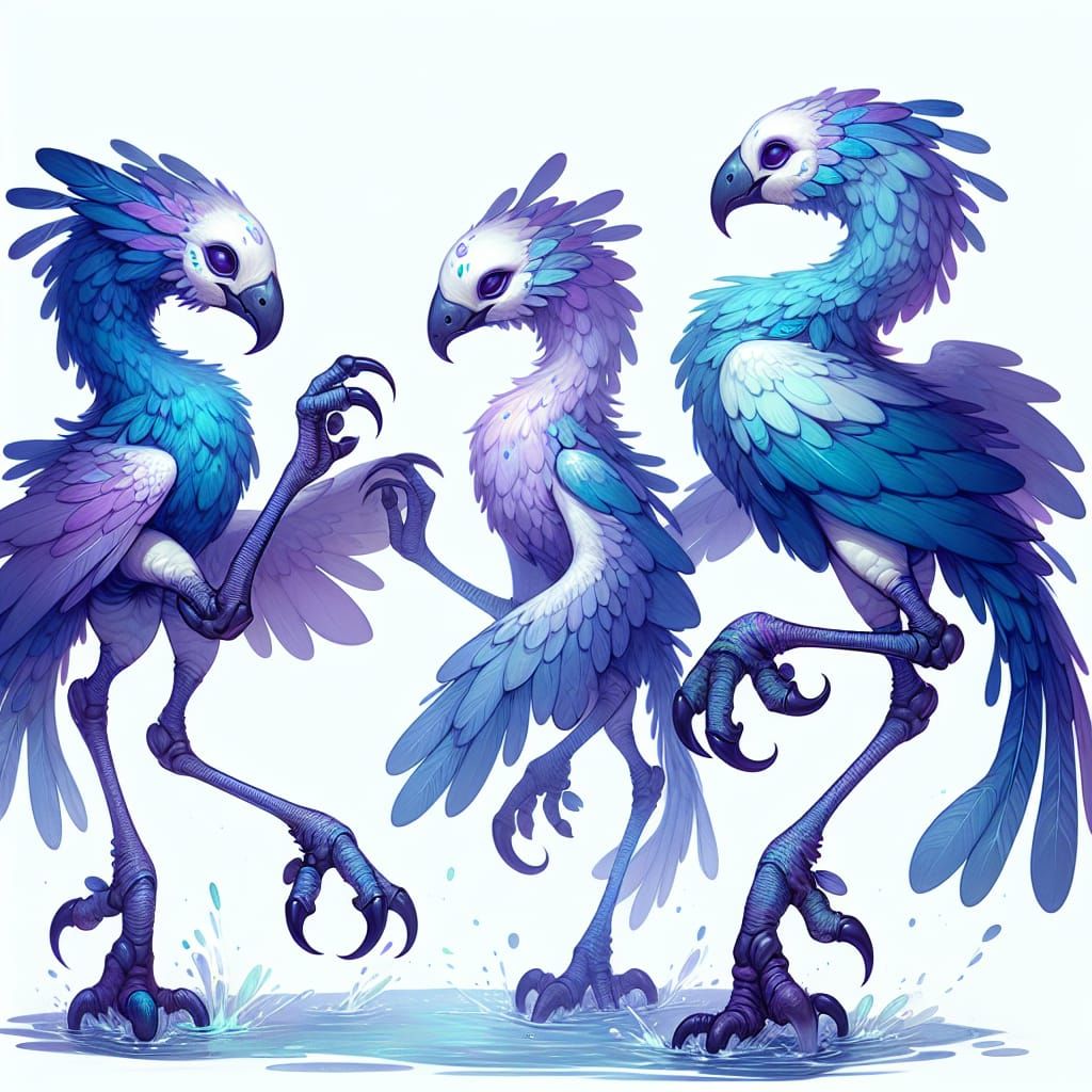 Pastel Achaierai Play in Ethereal Waters