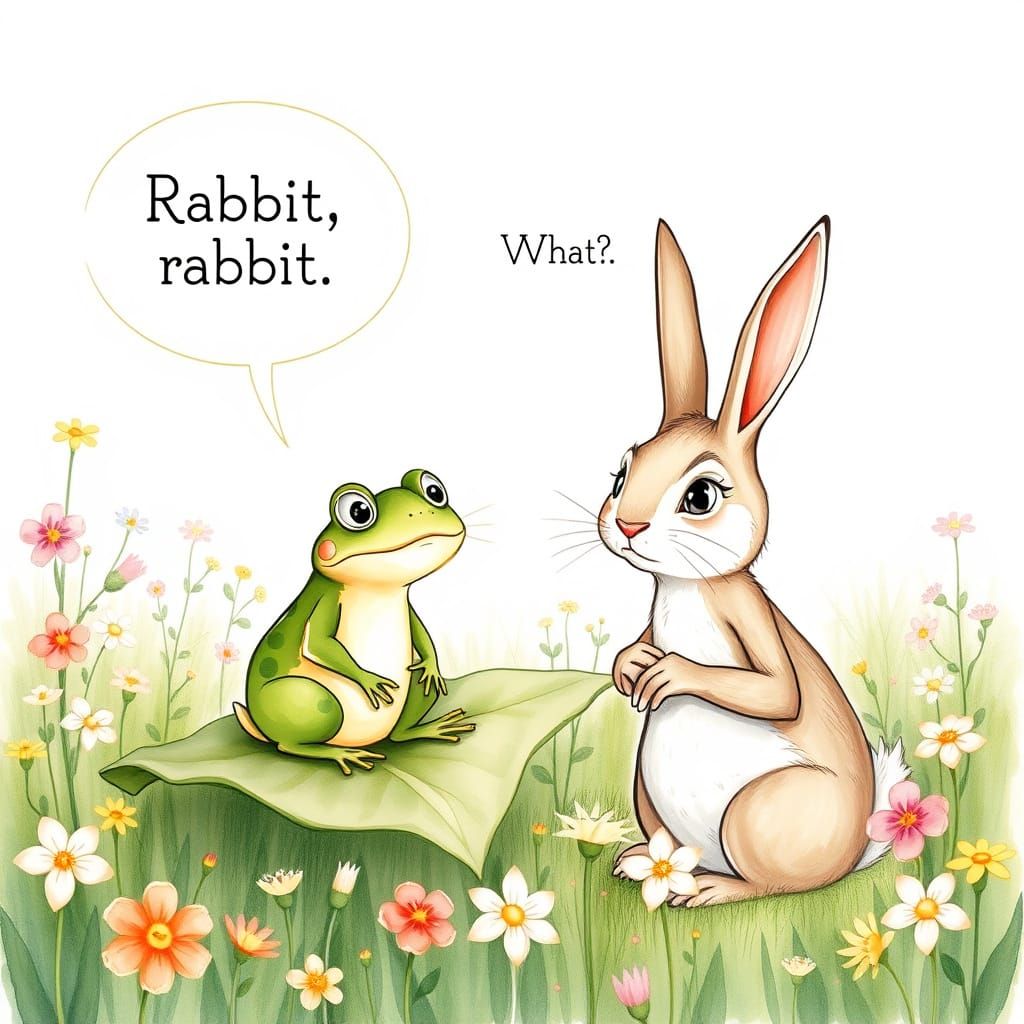 Rabbit and Frog's Storybook Encounter