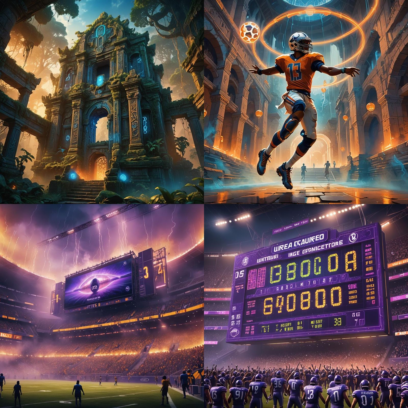 Fantastical Football Score Display in Deep Color