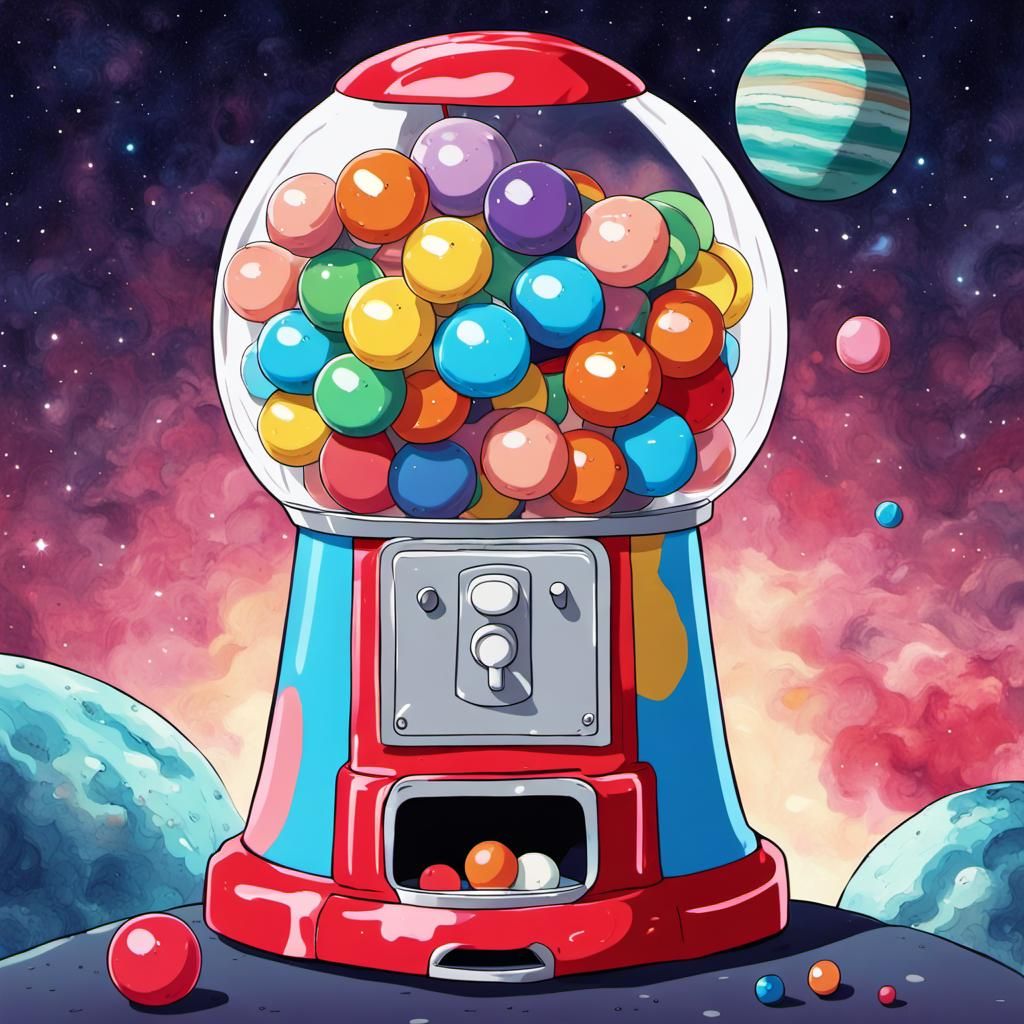Planetary Gumballs in Anime Style