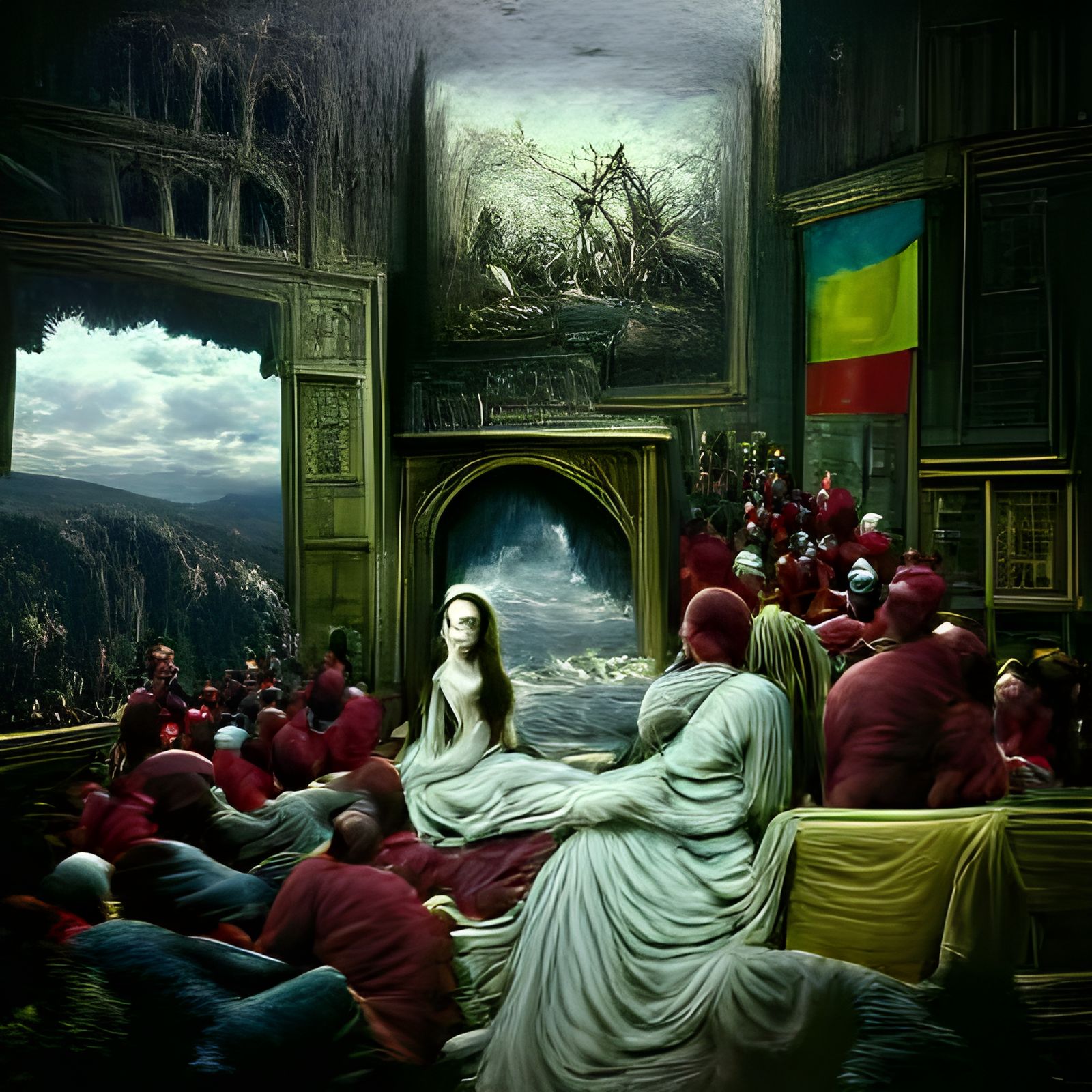 Intense Mental Struggle in Renaissance Style