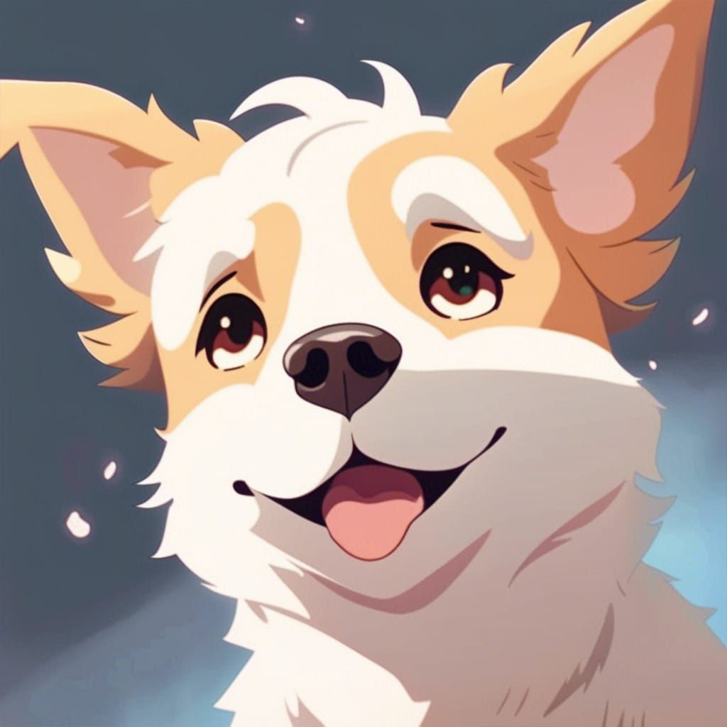Anime Dog Illustration