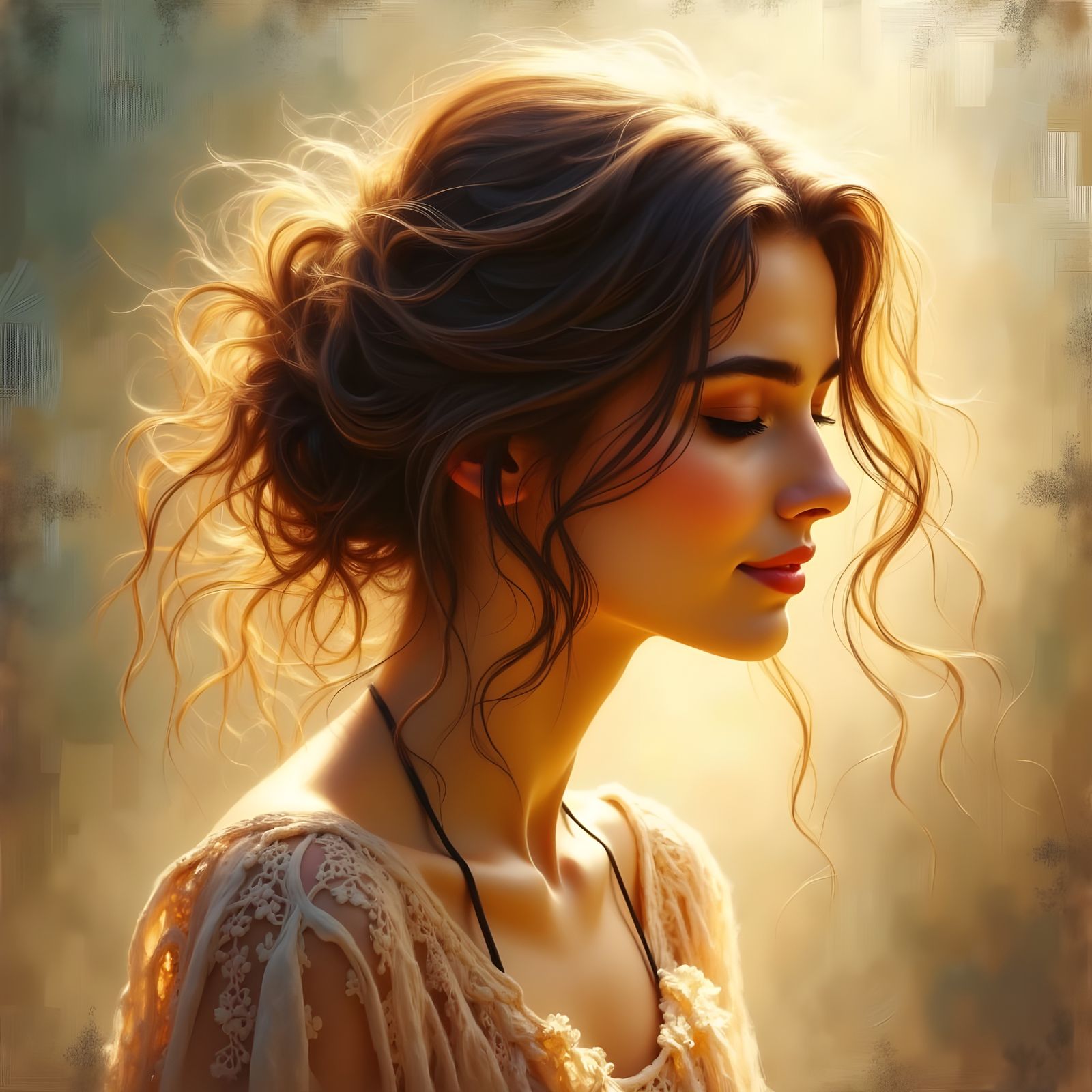 The Enigmatic Smile of a Beautiful Woman