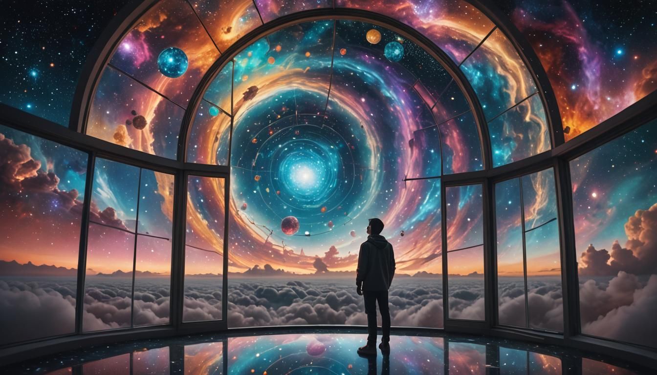 Cosmic Surrealism: Window to Infinite Timelines