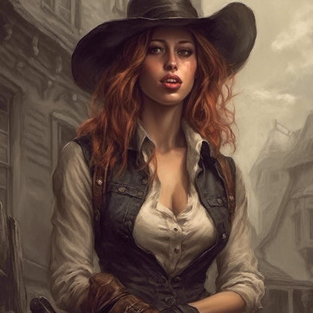 Fantasy Gunslinger in Horror Style