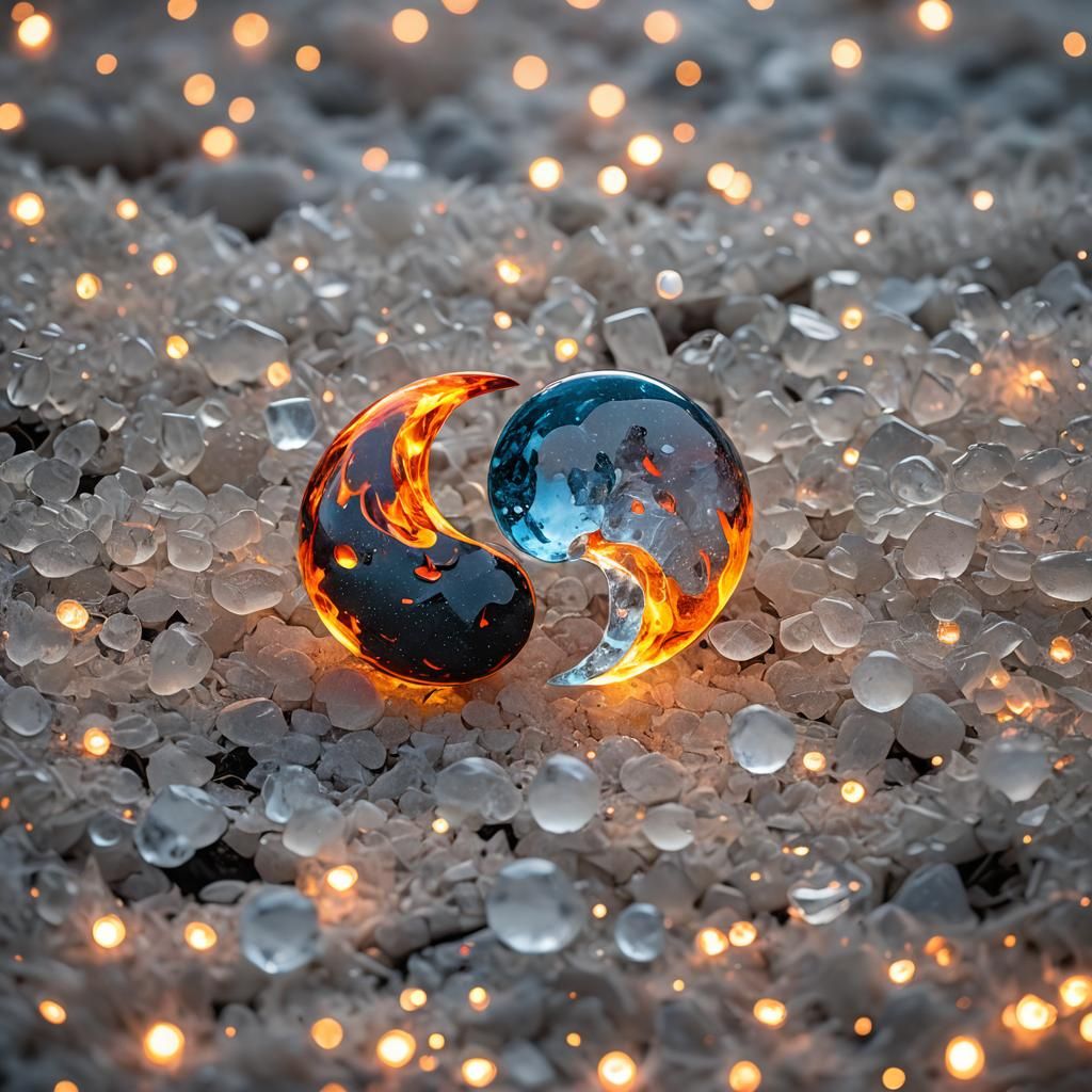 Fire and Ice Yin Yang: Professional Photography