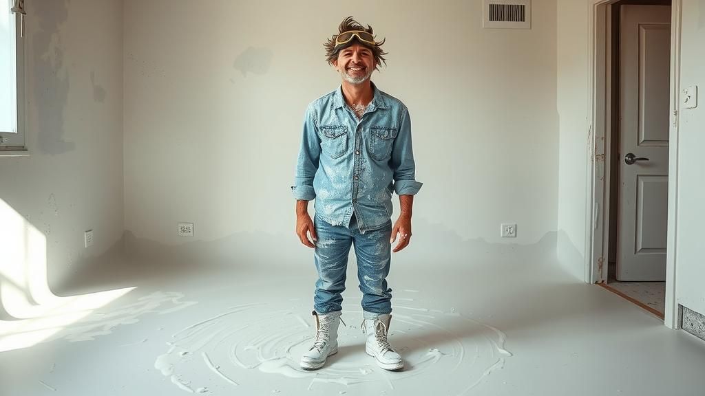 Comical Painting Mishap Frozen in Time