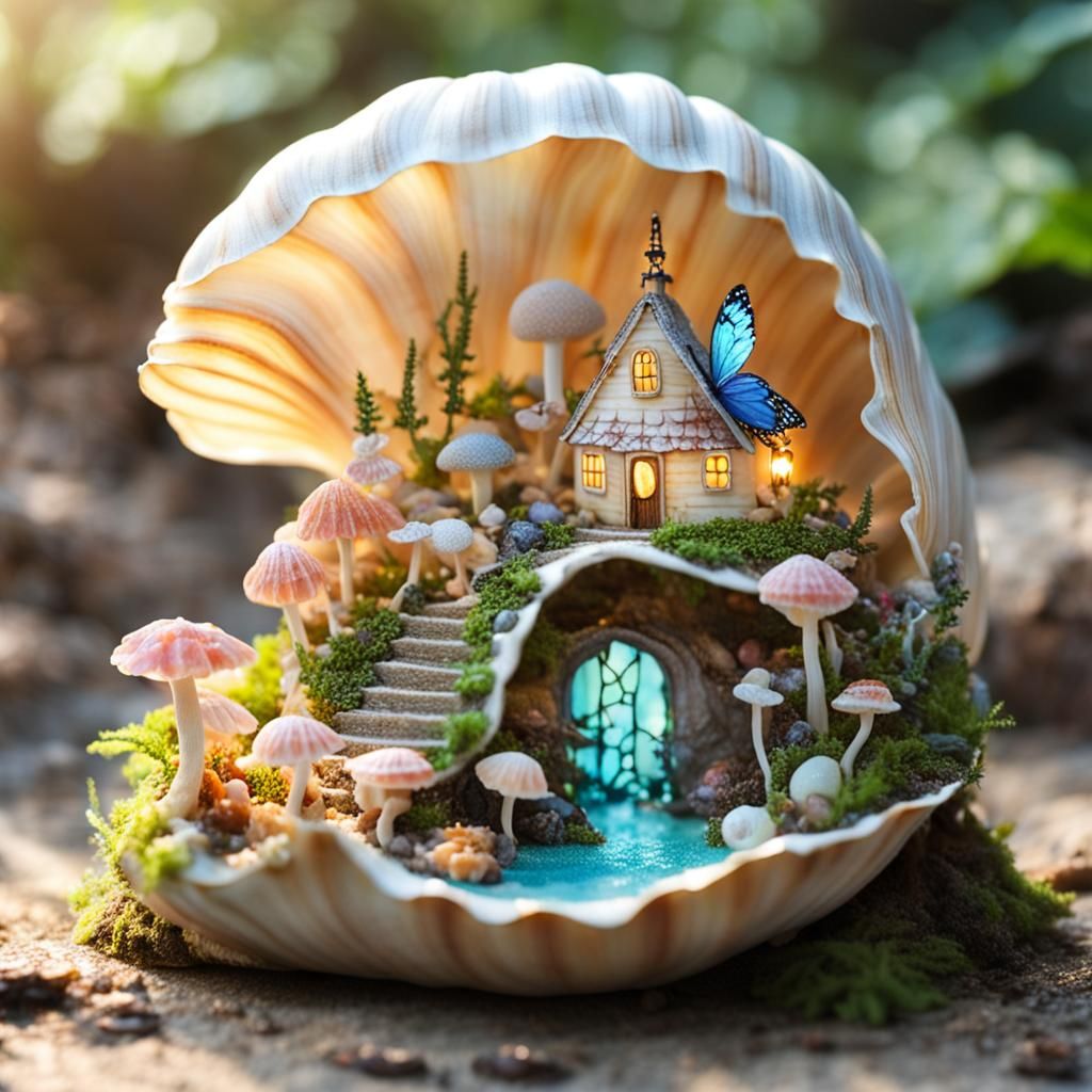 Fairy World Inside a Seashell