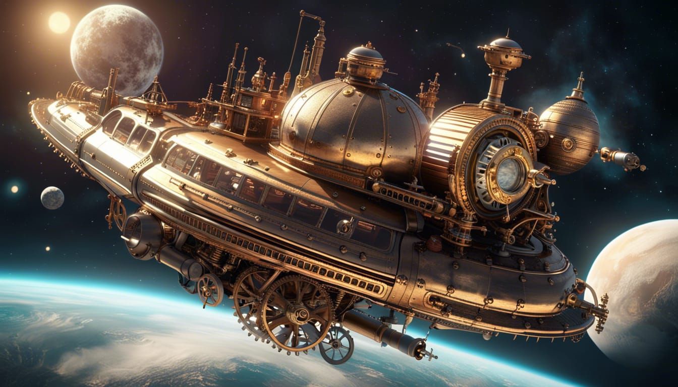 Steampunk Cruiseliner Starship