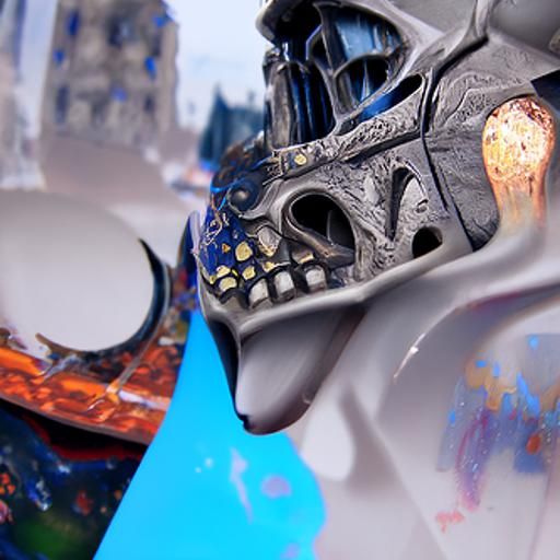 Detailed Knight Skull Mask Concept Art