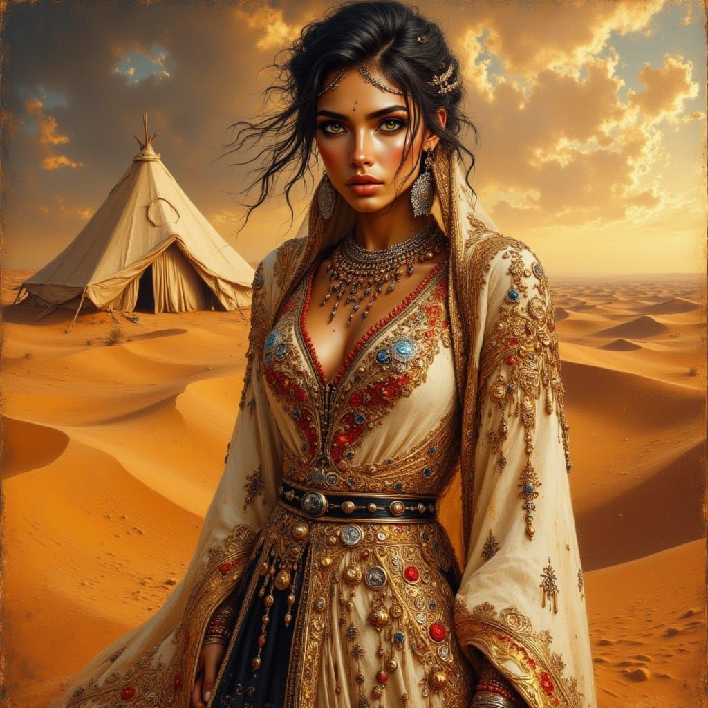 Beautiful desert tent dweller