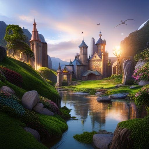 Fairytale Castle Concept Art in Deep Color