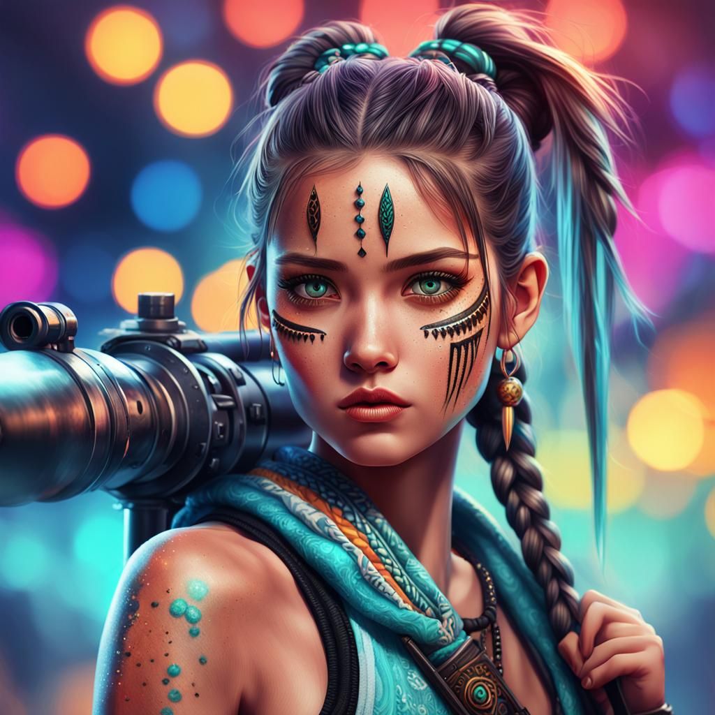 Brunette Bazooka Fantasy: A Digital Masterpiece