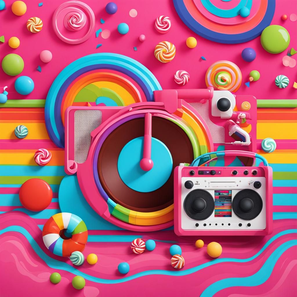 Radio Alpha Web Radio in Candy Art Style