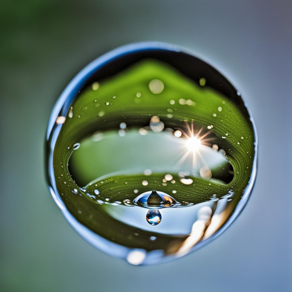 World Reflected in a Single Raindrop
