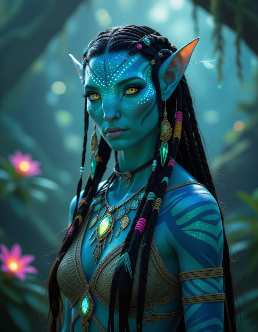 Navi Woman in Pandora's Mystical Forest