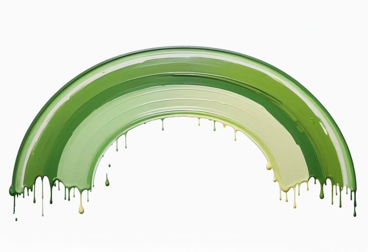 Olive Green Rainbow as Oil Painting