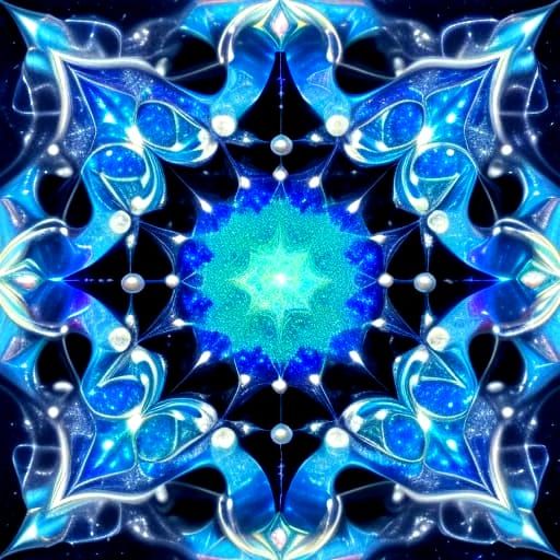 Licht-Mandala - blau