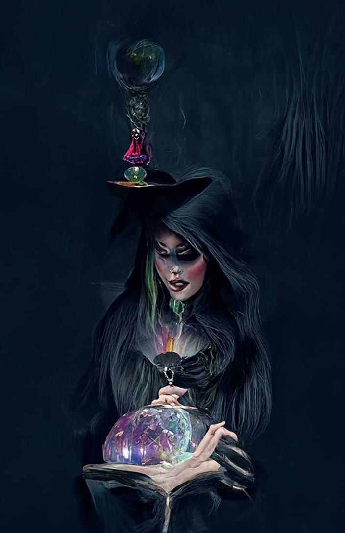 Witch reading the future