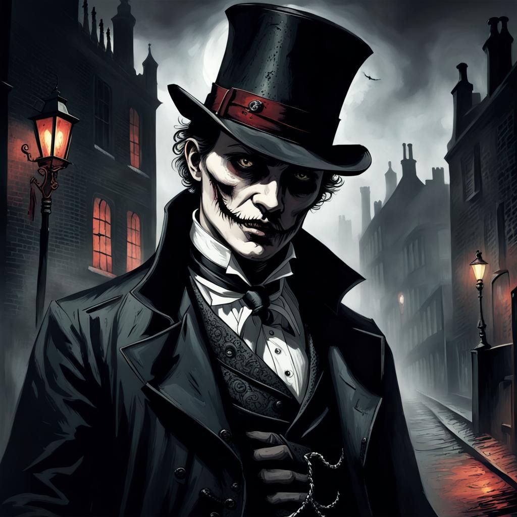 Jack the Ripper in Gothic Art Style