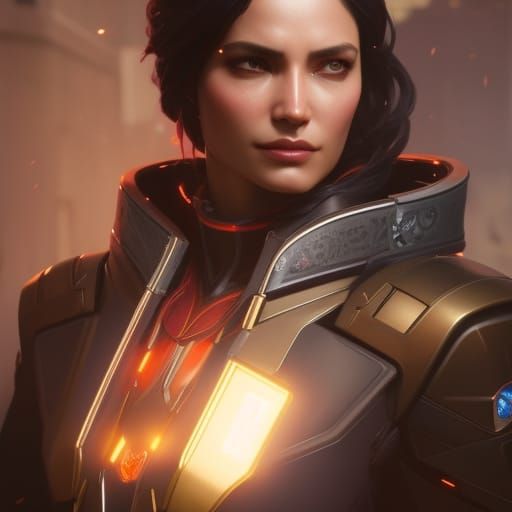 Futuristic Armored Soul Hound Portrait in 8K