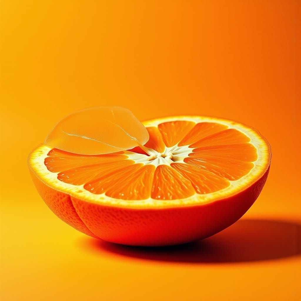 Vibrant Orange Fruit Still Life Painting