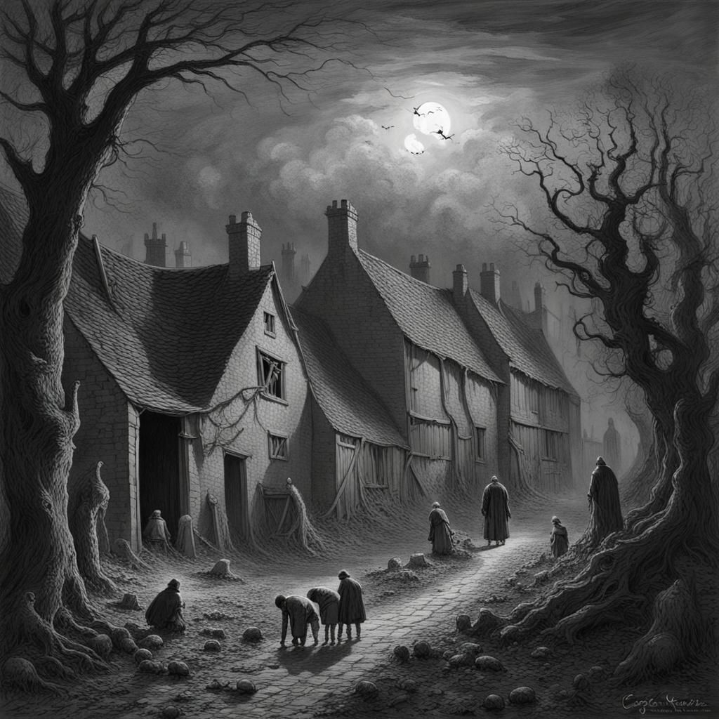 Eerie Somerset Village: A Cult Horror Scene