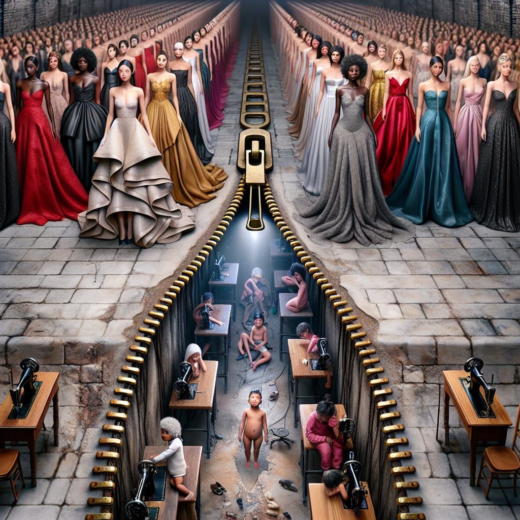 Intricate Fashion Show Exposes Dark Reality