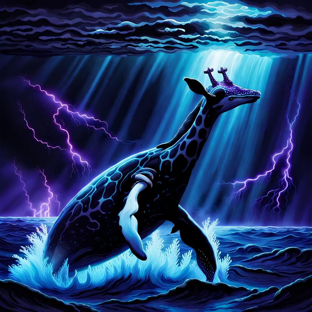 Whale-Giraffe Hybrid Emerges from Dark Ocean Waters in Eerie...