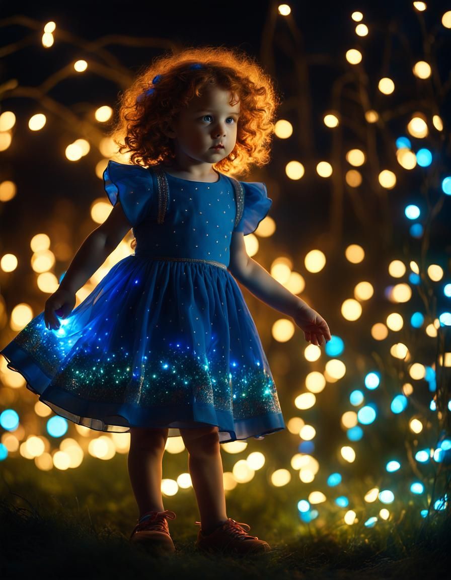 Twinkle Twinkle, Little Star: A Portrait of a Girl in a Sparkling Dress