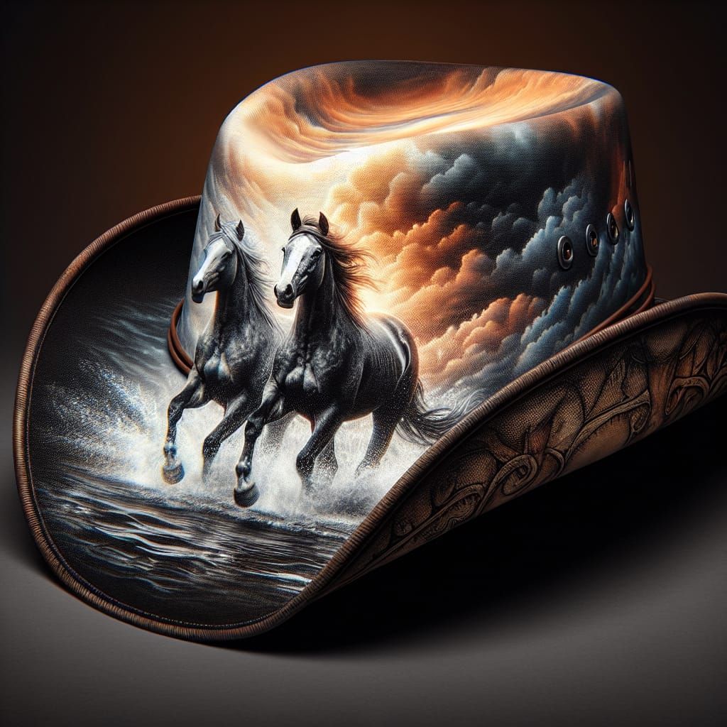 Surreal Cowboy Hat Combines Digital Art and Rustic Charm