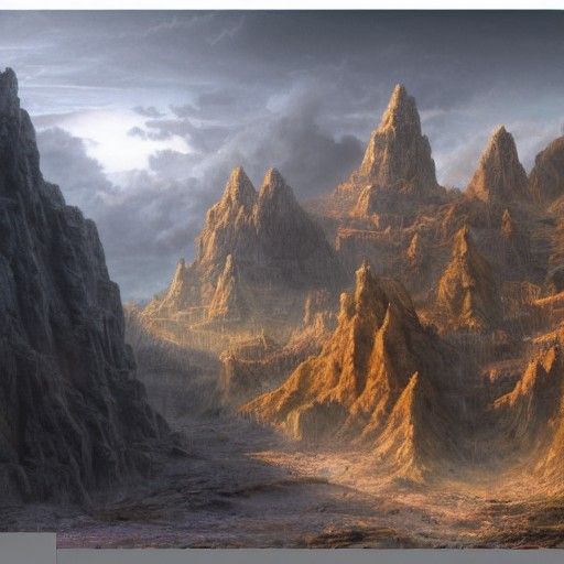 Desolate Egyptian Wasteland: A Matte Painting