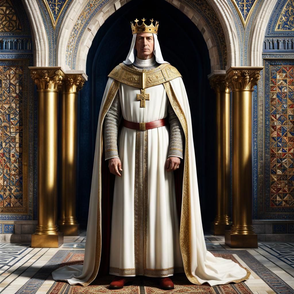 Hyperrealistic Portrait of King Baldwin IV of Jerusalem
