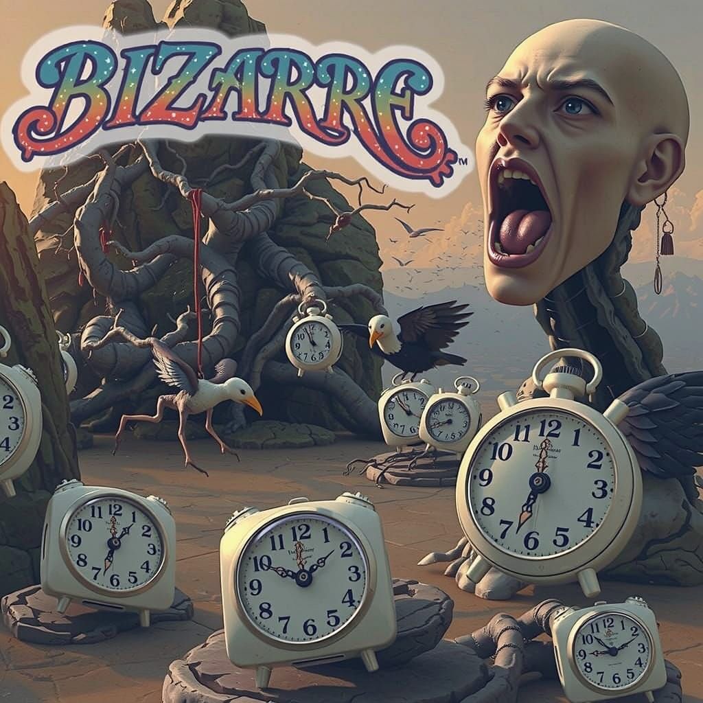 A triple-bold, 3D, raised, twisted font dominates the top of...