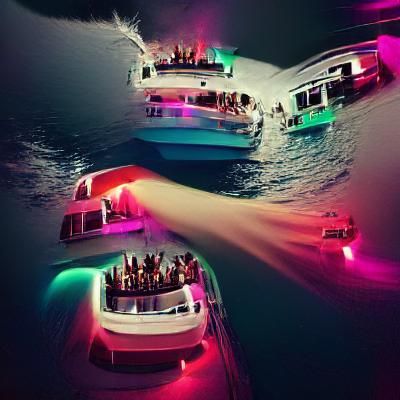 Vibrant Boat Party Scene