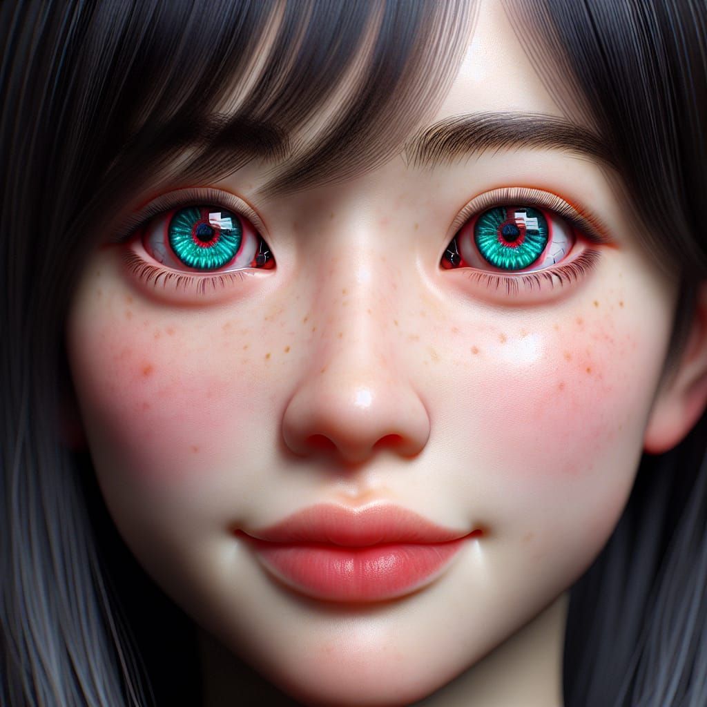 Biomechanical Beauty: A Hyperrealistic Portrait