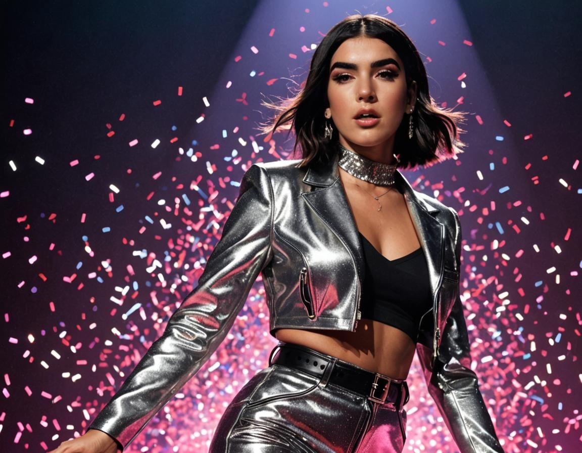 Dynamic Pop Star Performance on Stage