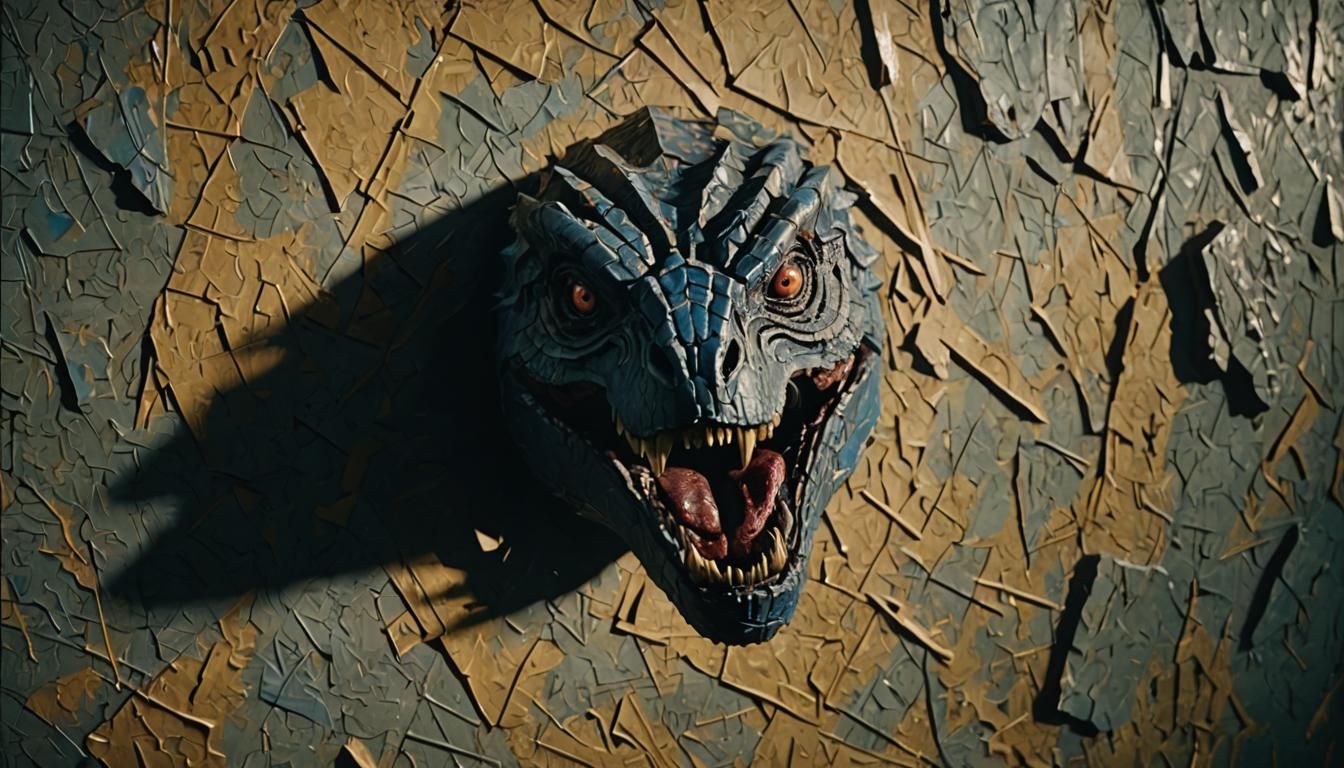 Dynamic Light on Impasto Paintings: A Cinematic Still