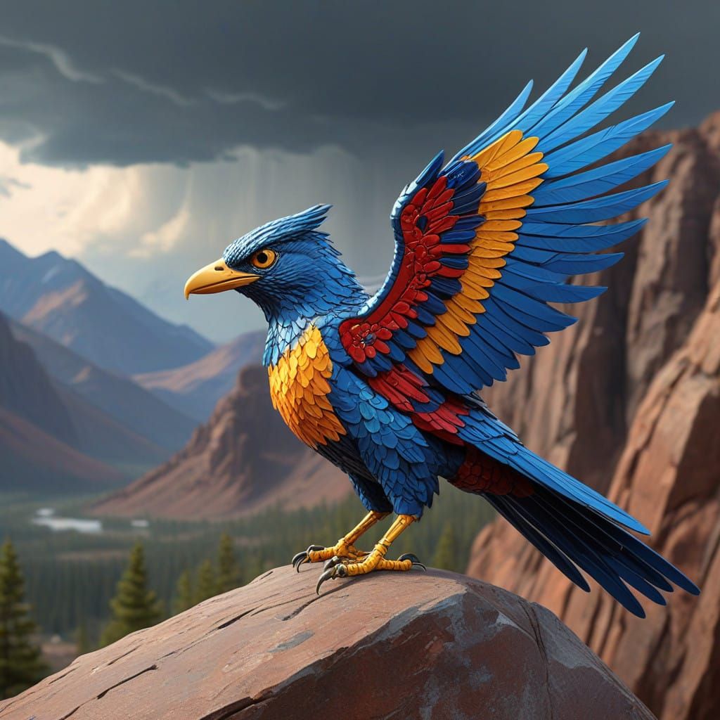 Thunderbird Majesty in Vibrant Colors
