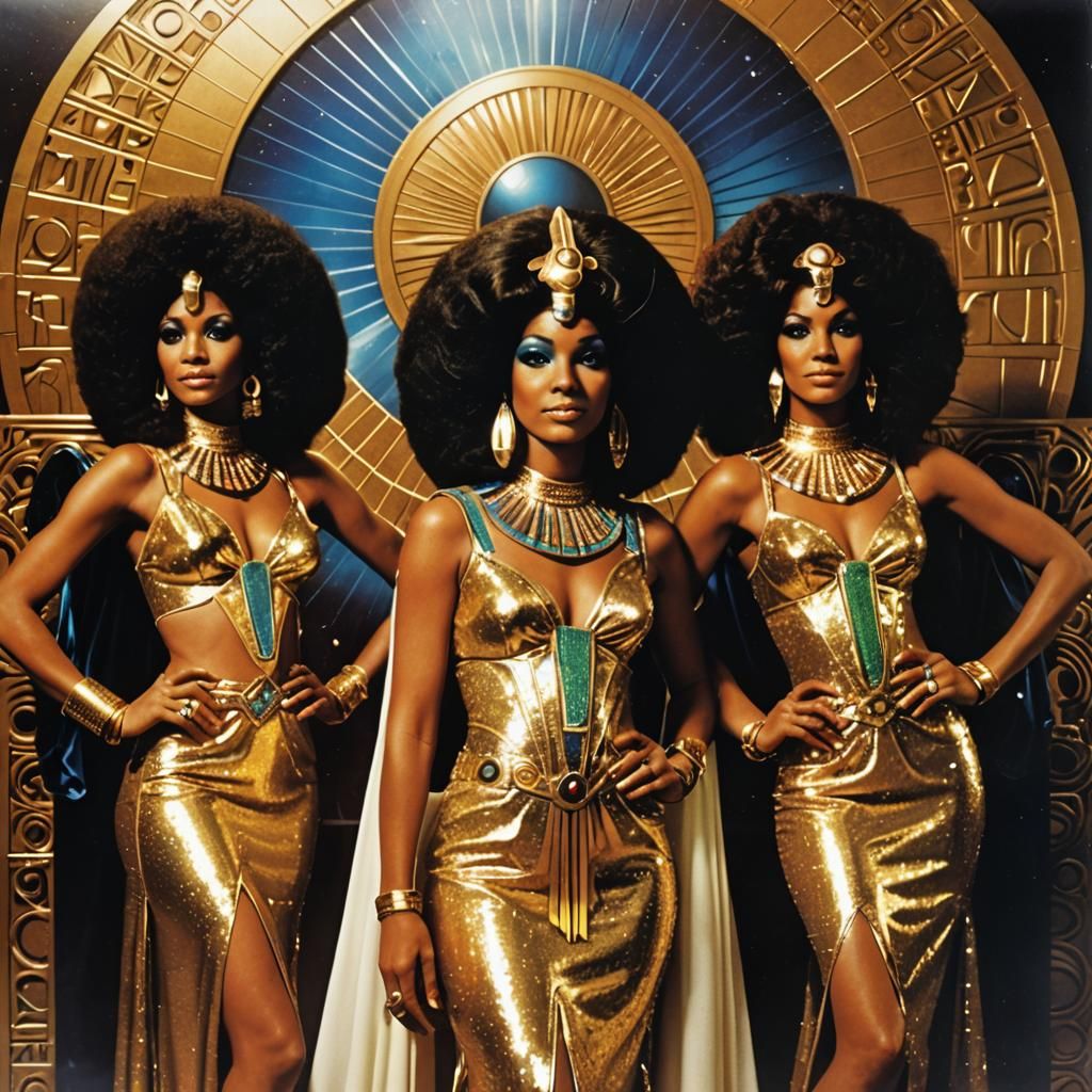 1970s Disco Album Cover with Egyptian Theme