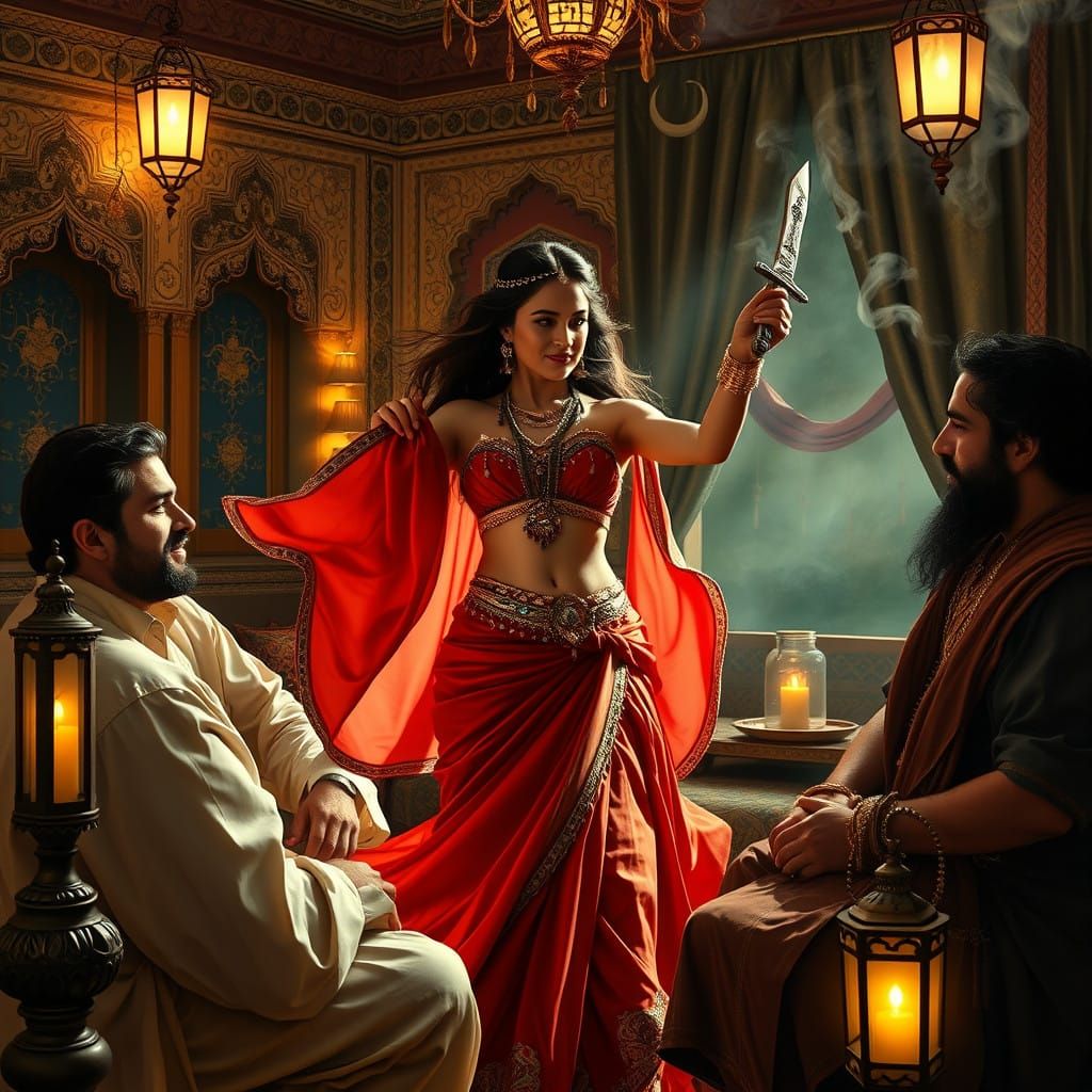 Enchanting Belly Dancer in Arabian Splendor