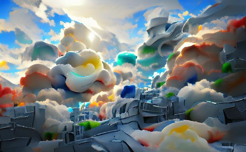 Ethereal Cloudscape in Hyperrealistic Digital Art