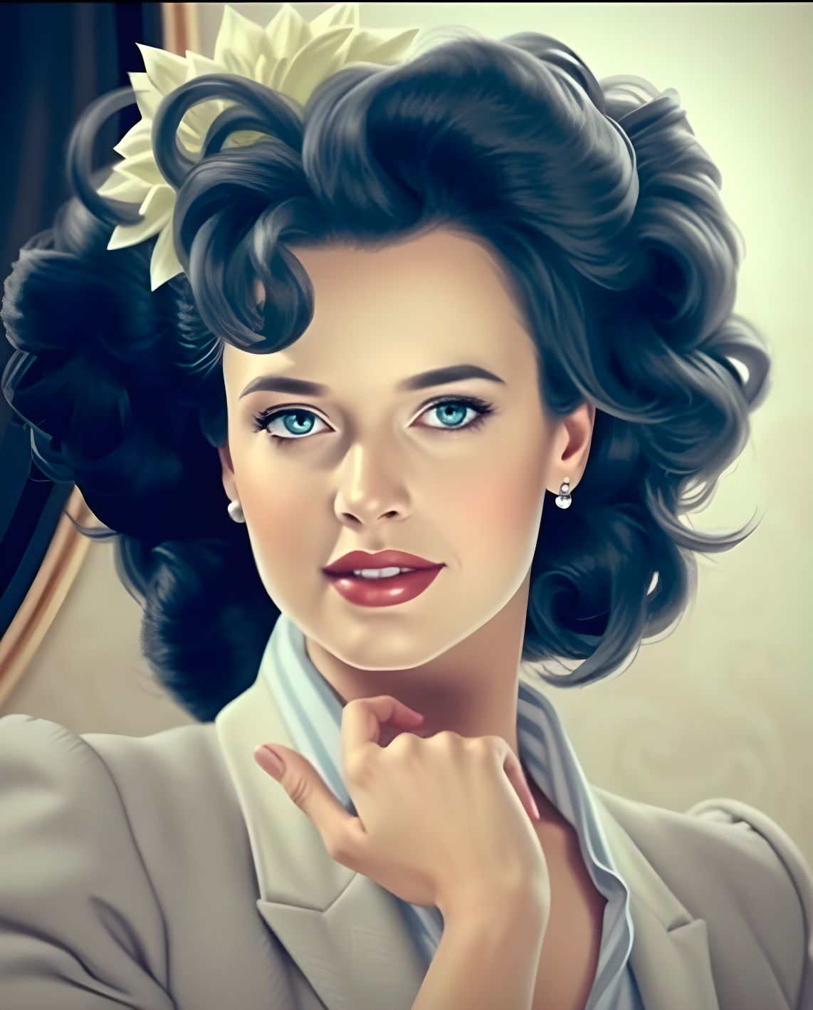 The Black Dahlia Noir Style Portrait