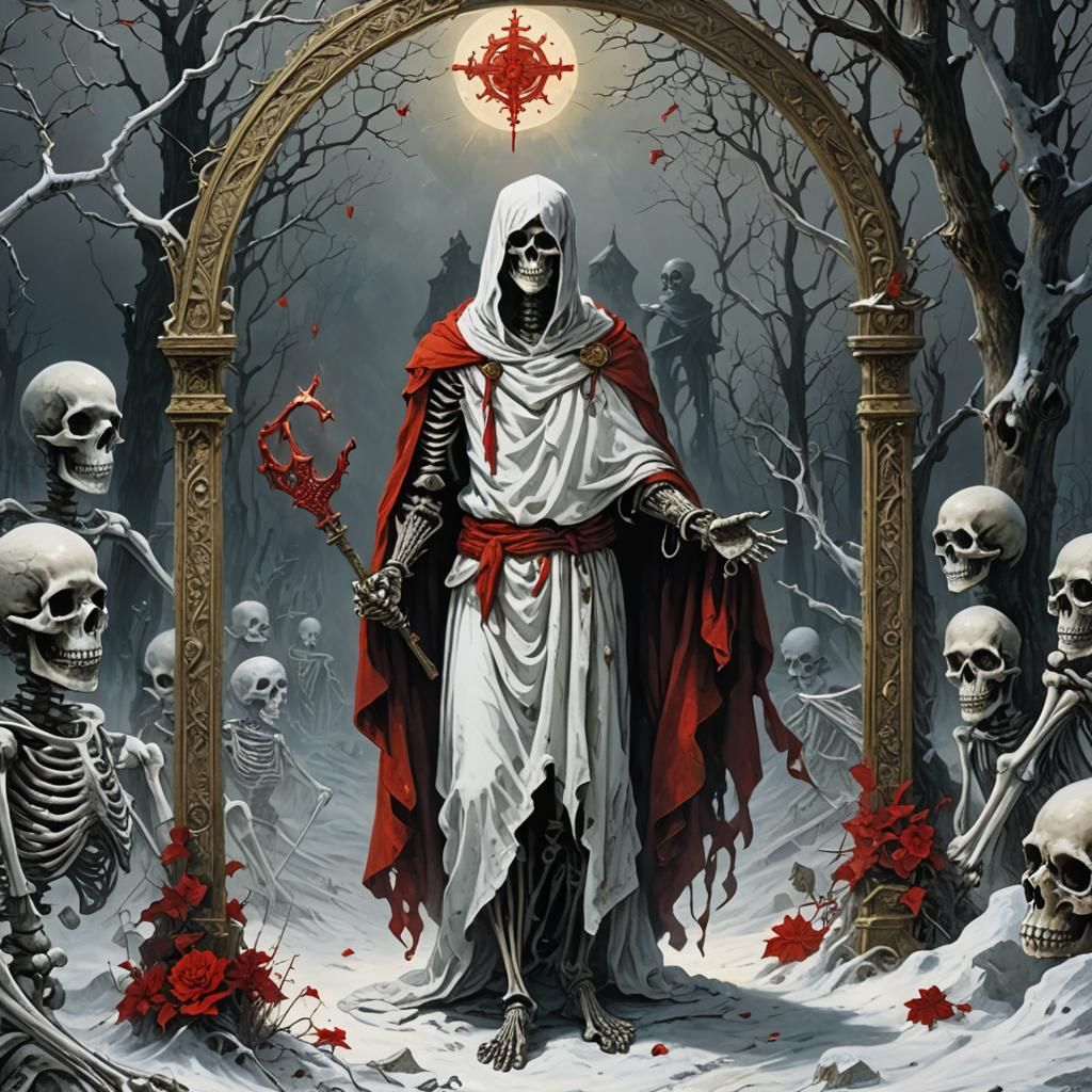 North Tarot Card: The Dead in Horror Style