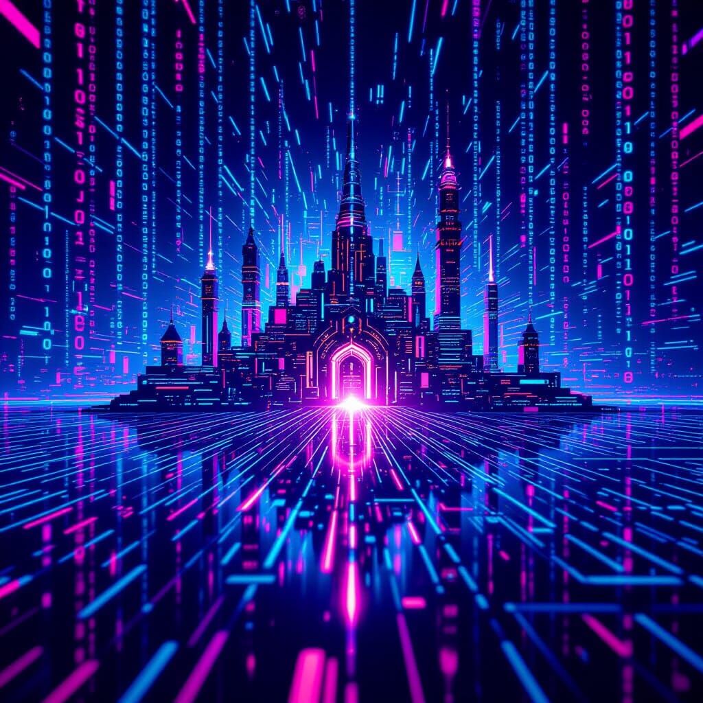 (((Binary code dream))) (((double exposure: transparent Capt...